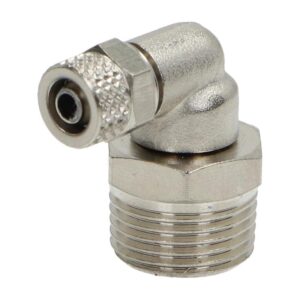 Kolanko pneumatyczne Skręcane 6 mm x 4 mm - gwint 3/8 cala Kolanko pneumatyczne Skręcane 6 mm x 4 mm - gwint 3/8 cala