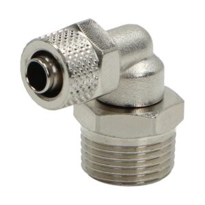 Kolanko pneumatyczne Skręcane 8 mm x 6 mm - gwint 3/8 cala Kolanko pneumatyczne Skręcane 8 mm x 6 mm - gwint 3/8 cala