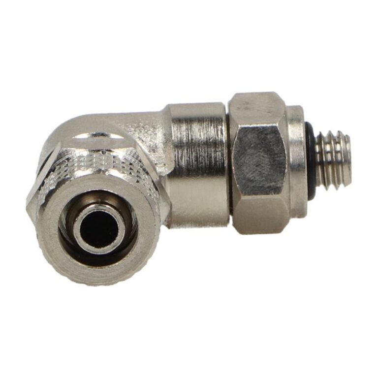 Złaczka, kolanko pneumatyczne skręcane 6 x 4 - M5