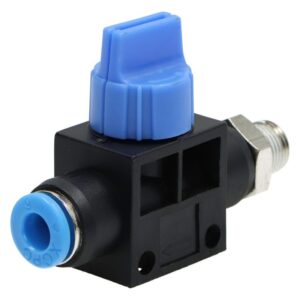 Zawór pneumatyczny odcinający z gwintem 06-1/8" na wąż 6 mm Zawór pneumatyczny odcinający z gwintem 06-1/8" na wąż 6 mm