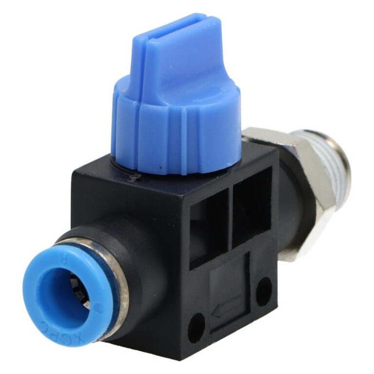 Zawór pneumatyczny odcinający z gwintem 08-1/4" na wąż 8 mm Zawór pneumatyczny odcinający z gwintem 08-1/4" na wąż 8 mm