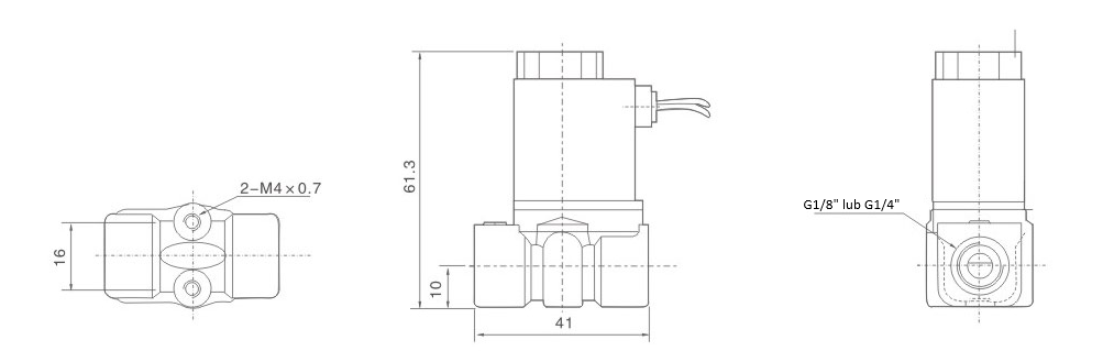 Elektrozawór odcinający 1/4" 24VDC 2P025 Elektrozawór odcinający 1/4" 24VDC 2P025