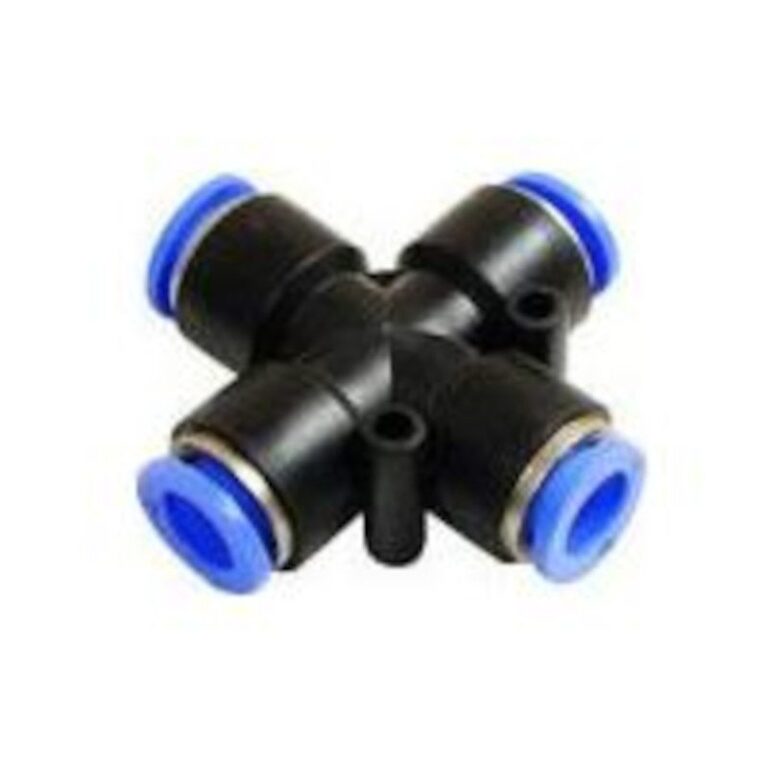 Czwórnik PZA06 złączka wtykowa wąż 6mm Czwórnik PZA06 złączka wtykowa wąż 6mm