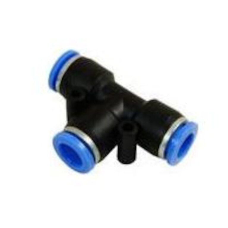 Trójnik złączka pneumatyczna T wtykowa na wąż 10mm PE10 Trójnik złączka pneumatyczna T wtykowa na wąż 10mm PE10
