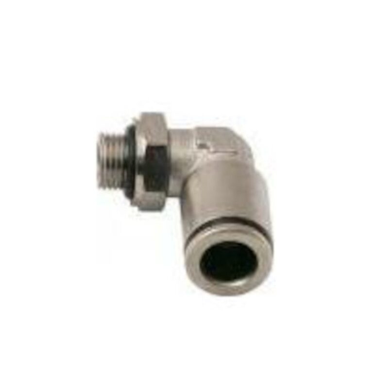 Złączka pneumatyczna kątowa wąż 6mm gwint 1/8" METAL MPL06-G01 Złączka pneumatyczna kątowa wąż 6mm gwint 1/8" METAL MPL06-G01