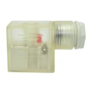 Wtyczka do cewki elektrozaworu z LED CD2-D2 22 mm 12V DC Wtyczka do cewki elektrozaworu z LED CD2-D2 22 mm 12V DC