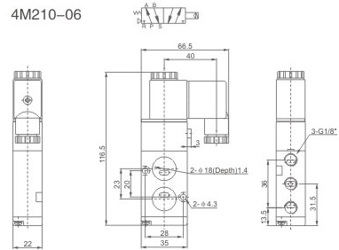 Elektrozawór pneumatyczny 4M210-06-DC24V 5/2 monostabilny 1/8" Elektrozawór pneumatyczny 4M210-06-DC24V 5/2 monostabilny 1/8"