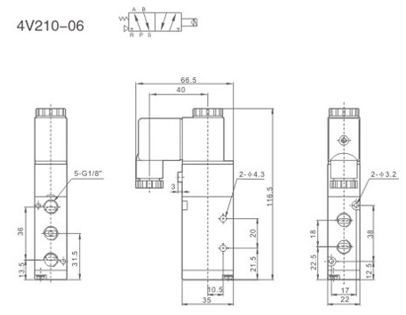 Zawór elektromagnetyczny 4V210-06-DC24V Zawór elektromagnetyczny 4V210-06-DC24V