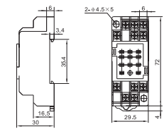 Gniazdo przekaźnika SH4Z-14T Gniazdo przekaźnika SH4Z-14T