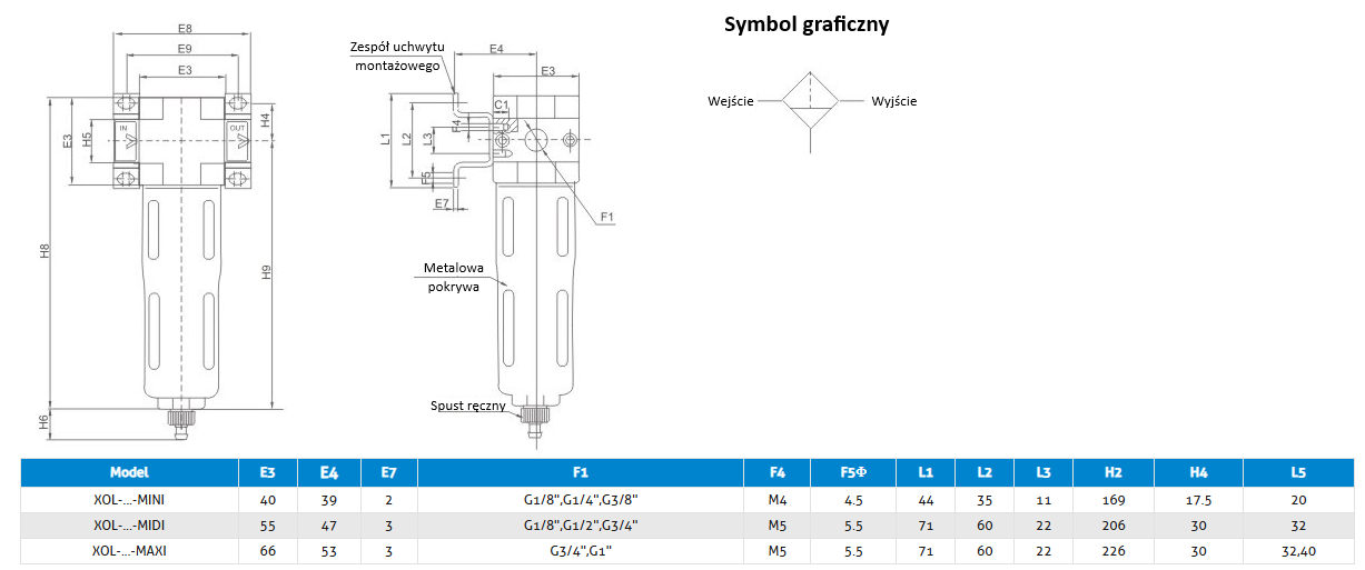 Smarownica naolejacz powietrza XOL-3/8-MINI