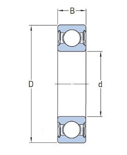 Łożysko kulkowe zwykłe R8 2RS SMB 12.700x28.58x7.94