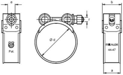 Opaska zaciskowa GBS 44-47mm Opaska zaciskowa GBS 44-47mm