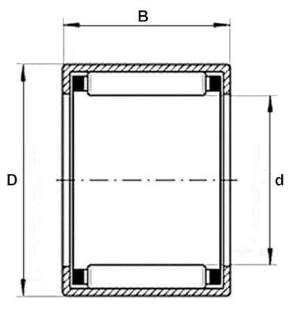 Łożysko igiełkowe HK0609 6x10x9 Łożysko igiełkowe HK0609 6x10x9