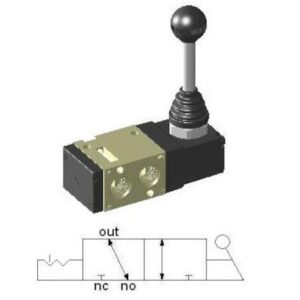 Zawór pneumatyczny Dźwignia 1/4" 3/2 bez Powrotu HLV 460-D
