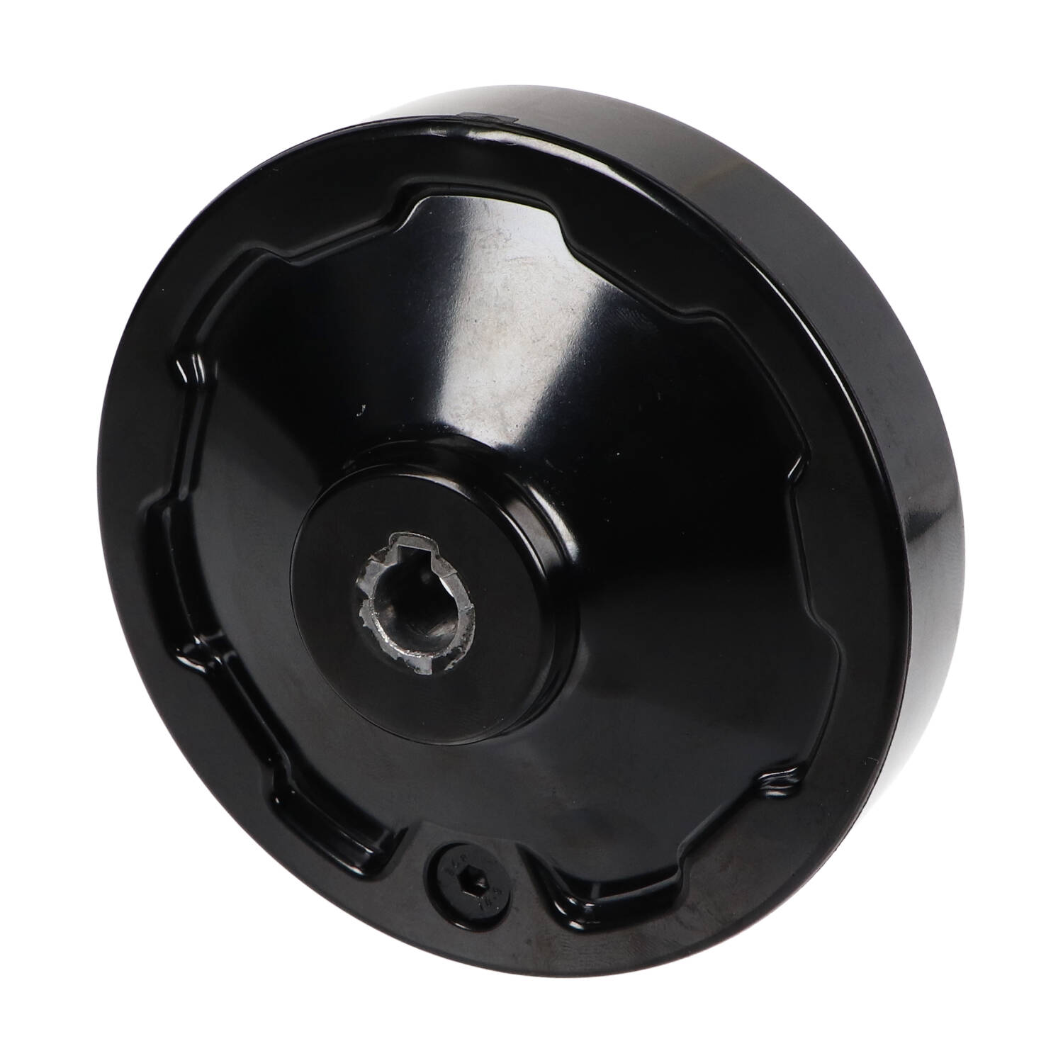 Koło ręczne pełne karbowane 125 mm, rękojeść obrotowa składana, bakelit, czarne | Wagney BT.KRPK-125-OS Koło ręczne pełne karbowane 125 mm, rękojeść obrotowa składana, bakelit, czarne | Wagney BT.KRPK-125-OS