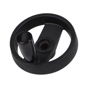 Koło ręczne dwuramienne 50 mm, rękojeść obrotowa składana, PA66, czarne | Wagney BT.KRDR-050-OS