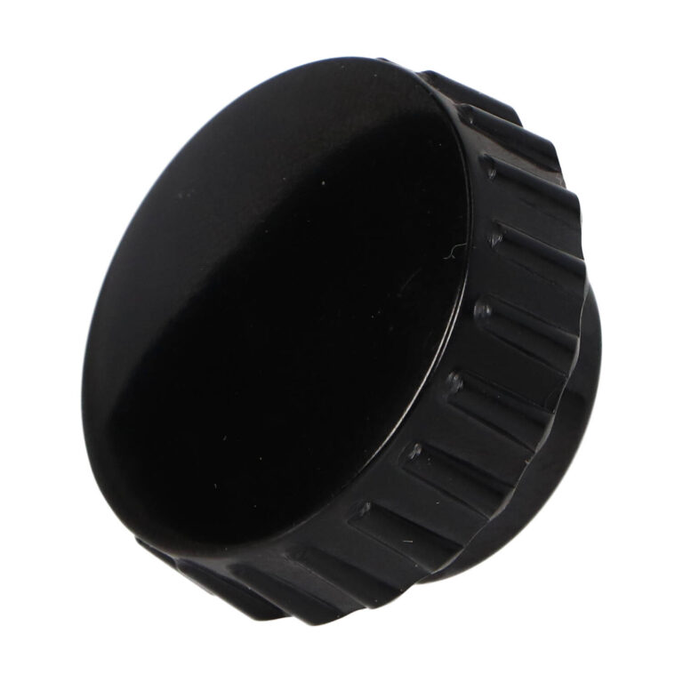 Pokrętło radełkowane 50 mm, otwór gwintowany M12, czarne, wtopka mosiężna | Wagney BT.PKR-50-M12