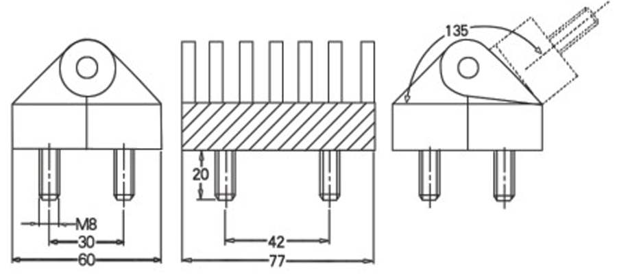 Zawias przemysłowy BT.104 - szpilki gwintowane | Wagney BT.ZW-104-STUD Zawias przemysłowy BT.104 - szpilki gwintowane | Wagney BT.ZW-104-STUD