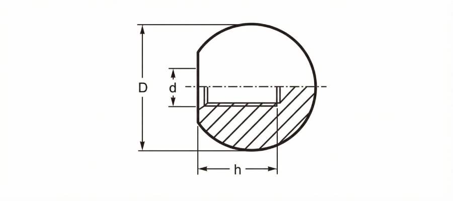 Gałka kulista M5 fi 20 mm z gwintem, czarna bakelit | Wagney BT.GK-M5-20-A-BK