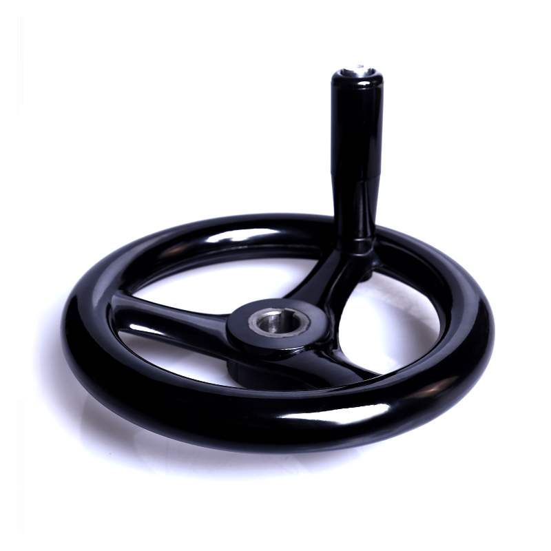 Koło ręczne wieloramienne 200 mm, rękojeść obrotowa, bakelit, czarne | Wagney BT.KRWR-200-O Koło ręczne wieloramienne 200 mm, rękojeść obrotowa, bakelit, czarne | Wagney BT.KRWR-200-O