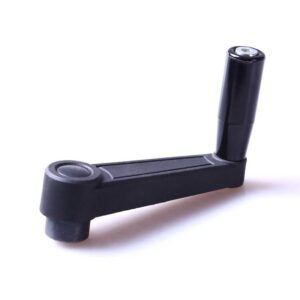 Korba maszynowa 80 mm, piasta z otworem 10 mm, rękojeść obrotowa składana, czarna | Wagney BT.KRB-080-D10