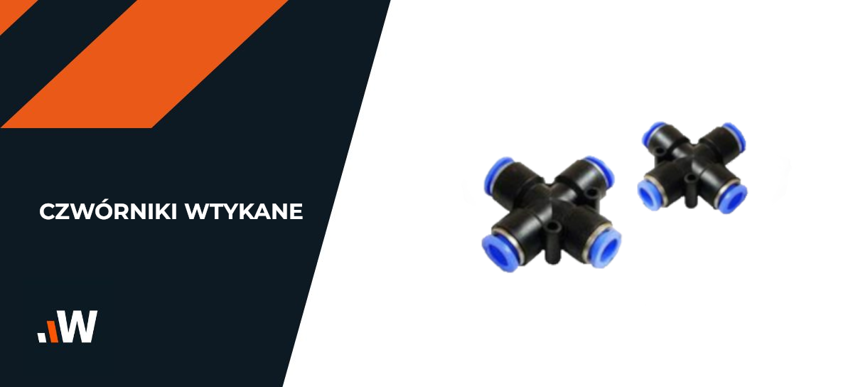 Czwórnik PZA04 złączka wtykowa wąż 4mm Czwórnik PZA04 złączka wtykowa wąż 4mm