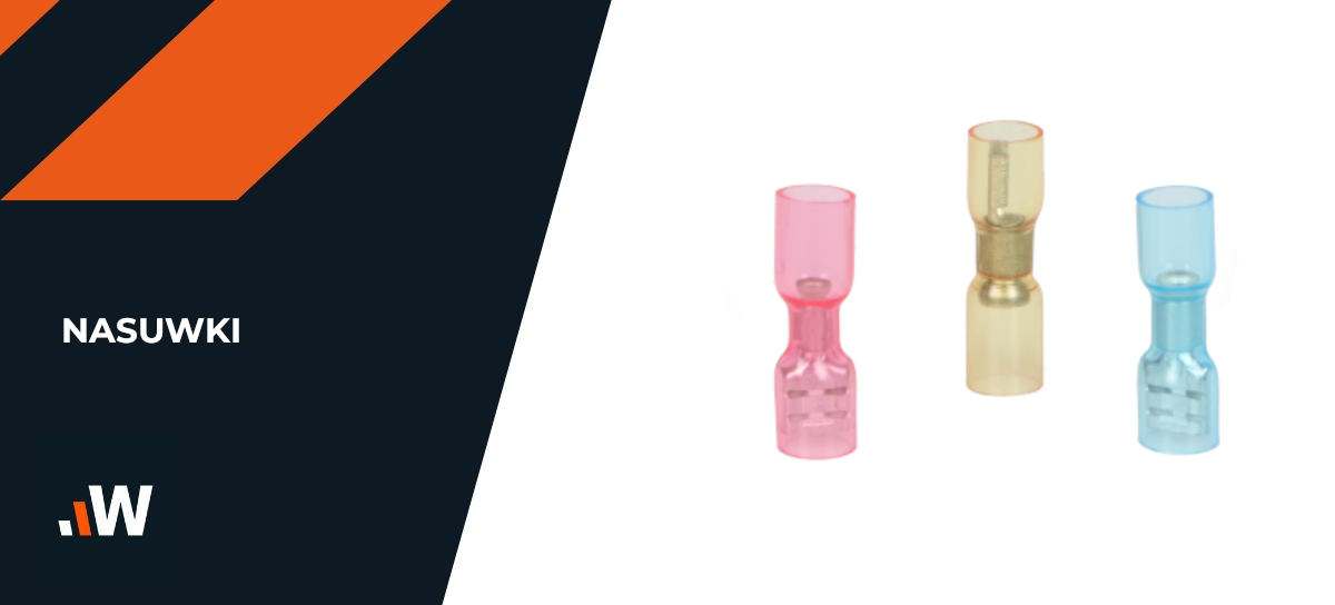 Konektor płaski żeński izolowany, z osłonką termokurczliwą, nasuwka (4,8/0,8mm, 0,5-1,5mm2) Konektor płaski żeński izolowany, z osłonką termokurczliwą, nasuwka (4,8/0,8mm, 0,5-1,5mm2)