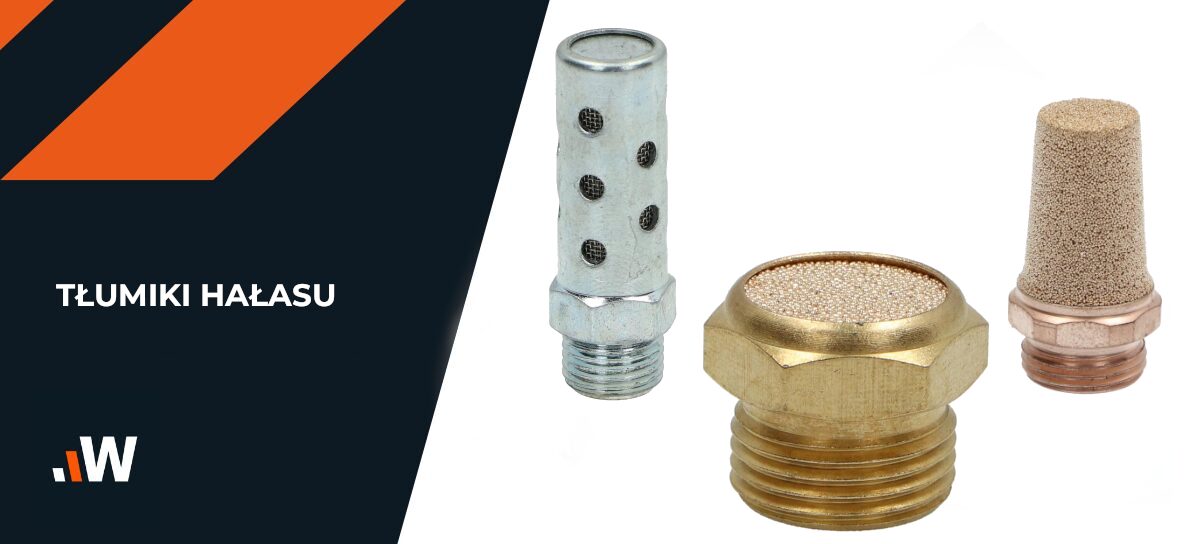 Tłumik hałasu płaski 1/8" z regulacją przepływu