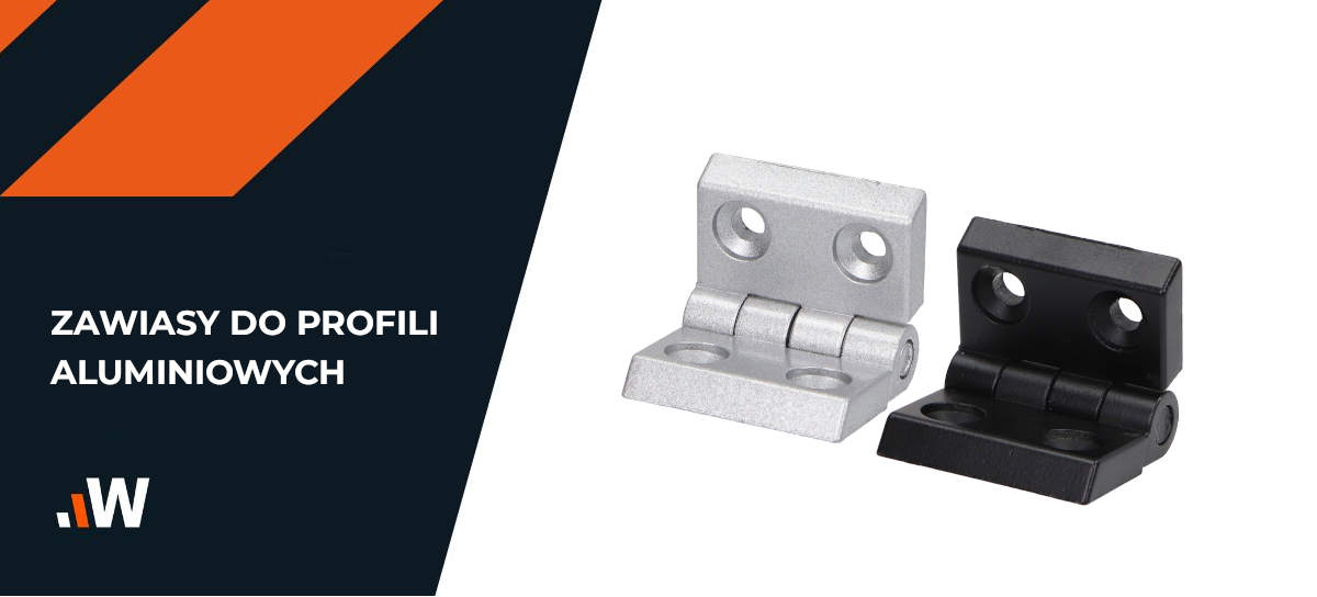 Zawias metalowy czarny do profili 39x30