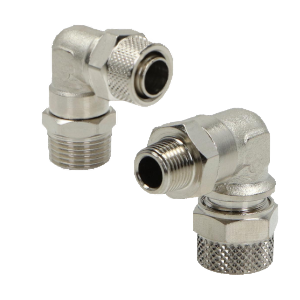 Złączki skręcane kątowe metalowe