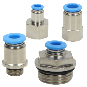 Złączki wtykowe proste metalowe