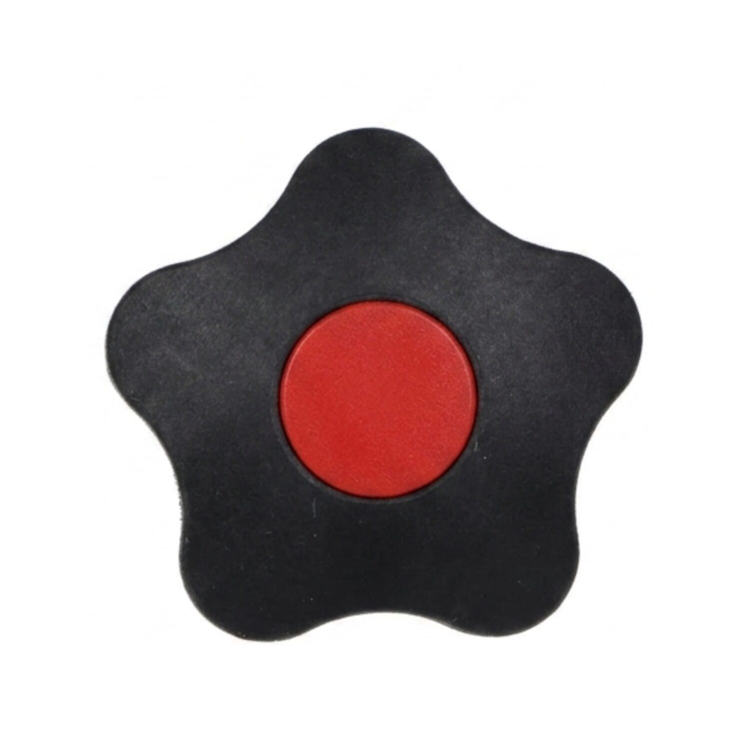 Pokrętło gwiazdowe pięcioramienne 32 mm, trzpień M6x25, czerwone | Wagney BT.PK5-32-M6x25R Pokrętło gwiazdowe pięcioramienne 32 mm, trzpień M6x25, czerwone | Wagney BT.PK5-32-M6x25R